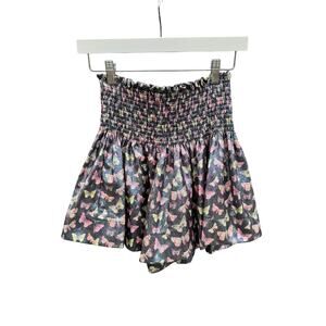 QUEEN OF SPARKLES Black Butterfly Shorts Small S